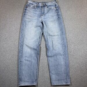 American Eagle Jeans Women's Size 4 Blue Light Wash High Rise Relaxed Fit Baggy